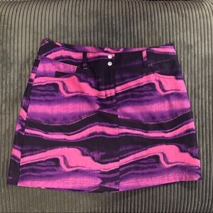Slazenger Pink and Purple Wave-Print Mini Skort